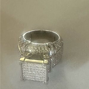 Princess cut plata 9.25 ring size 8